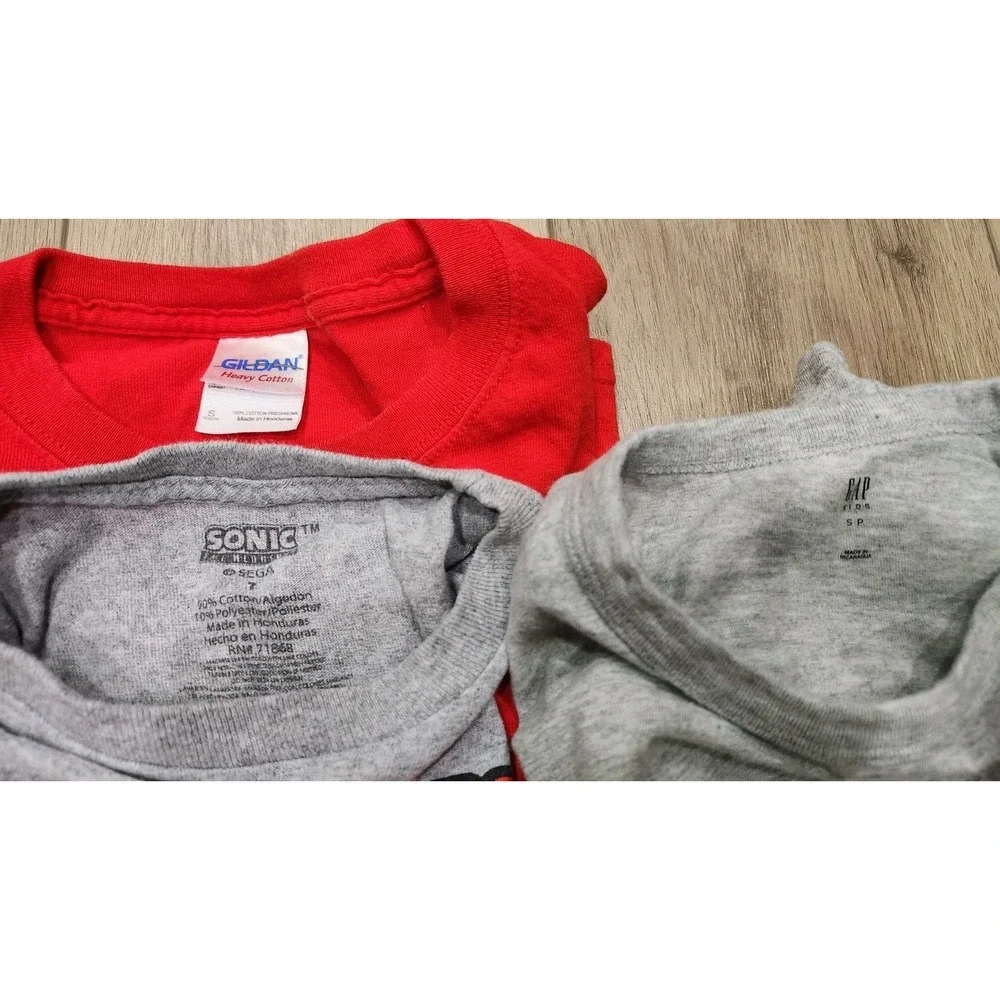3 Kids Graphic Tees Shirts Sega Sonic Bazinga Big Bang Gap Tapes Size Small‎ (7)